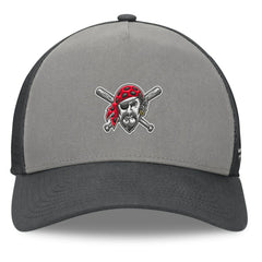 Pittsburgh Pirates Fanatics A-Frame Trucker Adjustable Hat - Gray/Graphite - Fanatics Sale