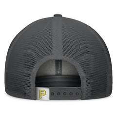 Pittsburgh Pirates Fanatics A-Frame Trucker Adjustable Hat - Gray/Graphite - Fanatics Sale