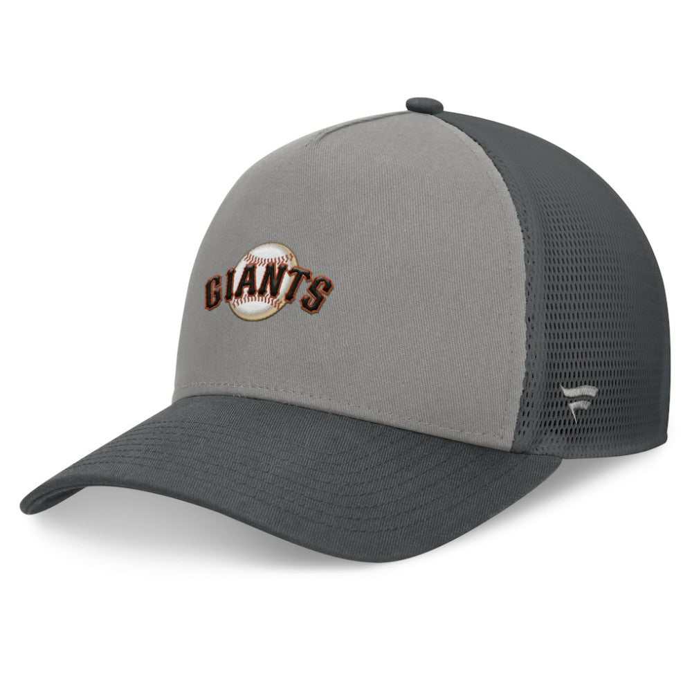 San Francisco Giants Fanatics A-Frame Trucker Adjustable Hat - Gray/Graphite - Fanatics Sale