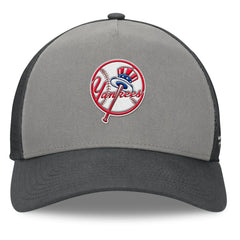 New York Yankees Fanatics A-Frame Trucker Adjustable Hat - Gray/Graphite - Fanatics Online