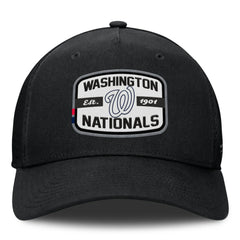 Washington Nationals Fanatics Team Patch A-Frame Trucker Snapback Hat - Black - Fanatics Online