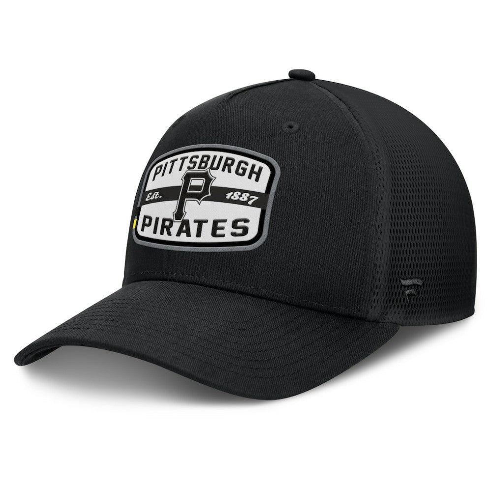 Pittsburgh Pirates Fanatics Team Patch A-Frame Trucker Snapback Hat - Black - Fanatics Sale