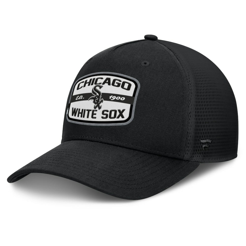 Chicago White Sox Fanatics Team Patch A-Frame Trucker Snapback Hat - Black - Fanatics on Sale