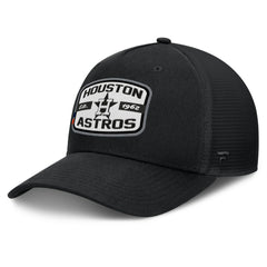 Houston Astros Fanatics Team Patch A-Frame Trucker Snapback Hat - Black - Fanatics Lifestyle