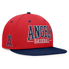Los Angeles Angels Fanatics Fundamental Bold Snapback Hat - Red/Navy - Fanatics Sale