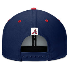 Atlanta Braves Fanatics Fundamental Bold Snapback Hat - Navy/Red - Fanatics Discount