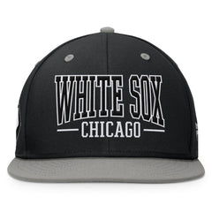 Chicago White Sox Fanatics Fundamental Bold Snapback Hat - Black/Gray - Fanatics Sale