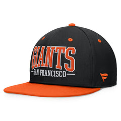 San Francisco Giants Fanatics Fundamental Bold Snapback Hat - Black/Orange - Fanatics Lifestyle