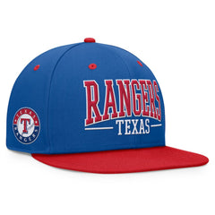 Texas Rangers Fanatics Fundamental Bold Snapback Hat - Royal/Red - Fanatics Discount