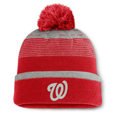 Washington Nationals Fanatics Fundamental Gradient Cuffed Knit Hat with Pom - Red - Fanatics Discount