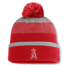 Los Angeles Angels Fanatics Fundamental Gradient Cuffed Knit Hat with Pom - Red - Fanatics Discount