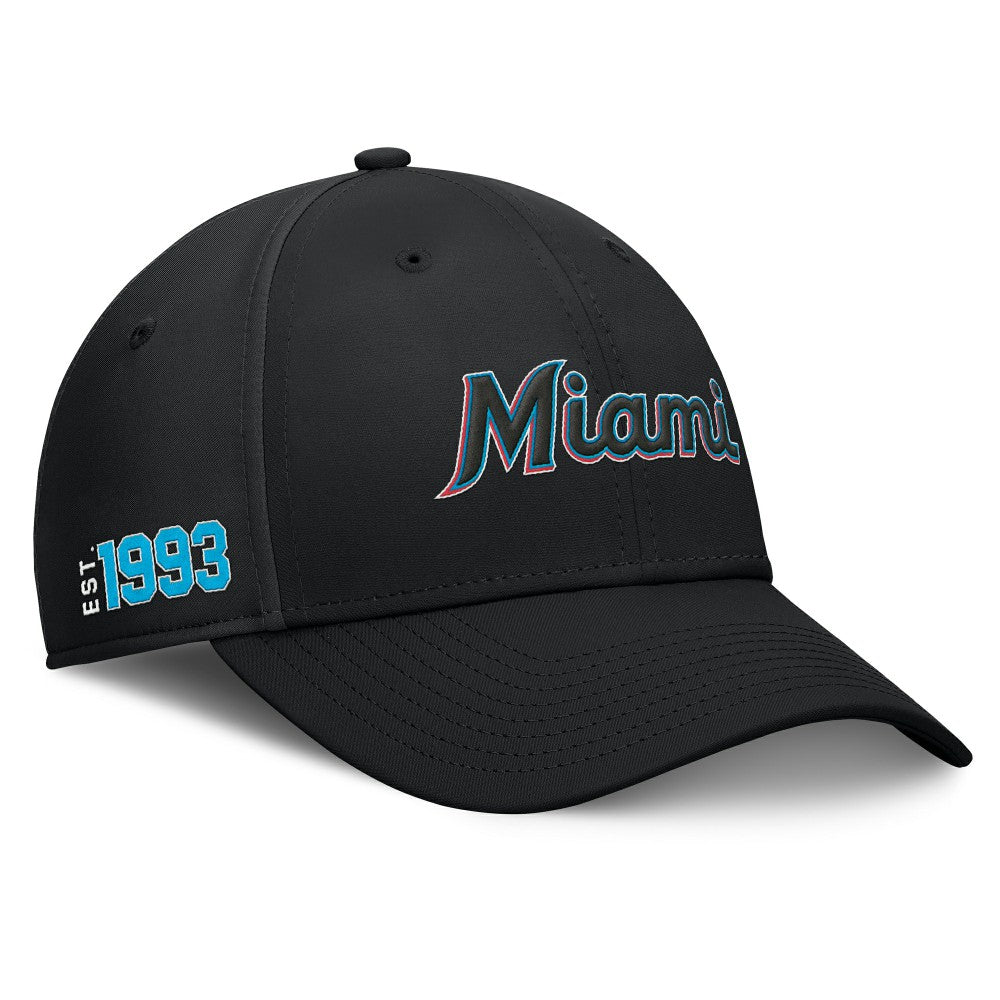 Miami Marlins Fanatics Fundamental Tag Flex Hat - Black - Fanatics on Sale