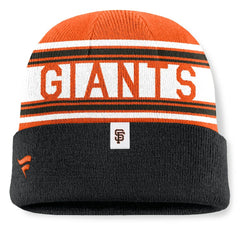 San Francisco Giants Fanatics Fundamental Team Stripe Cuffed Knit Hat - Black - Fanatics Lifestyle
