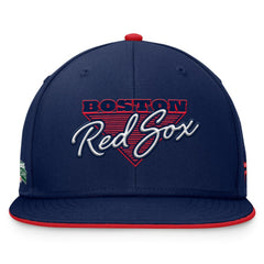 Boston Red Sox Fanatics Fundamental Tri-Script Fitted Hat - Navy - Fanatics Discount