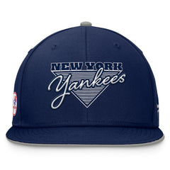 New York Yankees Fanatics Fundamental Tri-Script Fitted Hat - Navy - Fanatics on Sale