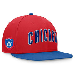 Chicago Cubs Fanatics Fundamental Two-Tone Fitted Hat - Red - Fanatics Discount