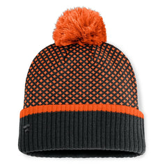 San Francisco Giants Fanatics Women's Fundamental Jacquard Cuffed Knit Hat with Pom - Black - Fanatics on Sale