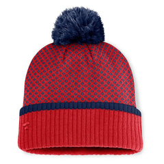 St. Louis Cardinals Fanatics Women's Fundamental Jacquard Cuffed Knit Hat with Pom - Red - Fanatics Sale