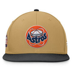 Houston Astros Fanatics Heritage Two-Tone Fitted Hat - Khaki/Black - Fanatics Lifestyle