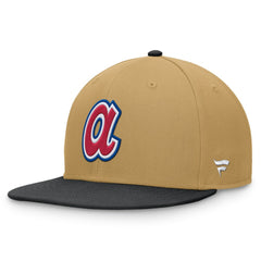 Atlanta Braves Fanatics Heritage Two-Tone Fitted Hat - Khaki/Black - Fanatics Sale