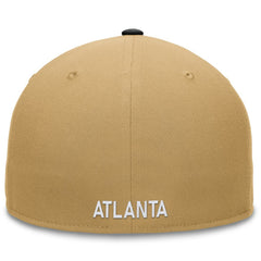 Atlanta Braves Fanatics Heritage Two-Tone Fitted Hat - Khaki/Black - Fanatics Sale