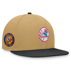 New York Yankees Fanatics Heritage Two-Tone Fitted Hat - Khaki/Black - Fanatics on Sale