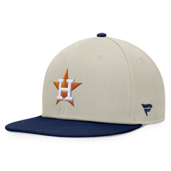 Houston Astros Fanatics Team Two-Tone Snapback Hat - Khaki/Navy - Fanatics Discount