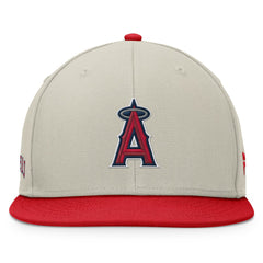 Los Angeles Angels Fanatics Team Two-Tone Snapback Hat - Khaki/Red - Fanatics Online
