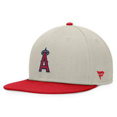Los Angeles Angels Fanatics Team Two-Tone Snapback Hat - Khaki/Red - Fanatics Online
