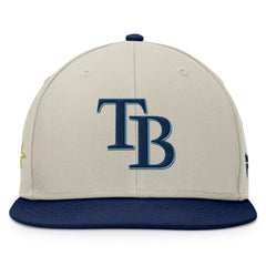 Tampa Bay Rays Fanatics Team Two-Tone Snapback Hat - Khaki/Navy - Fanatics Sale