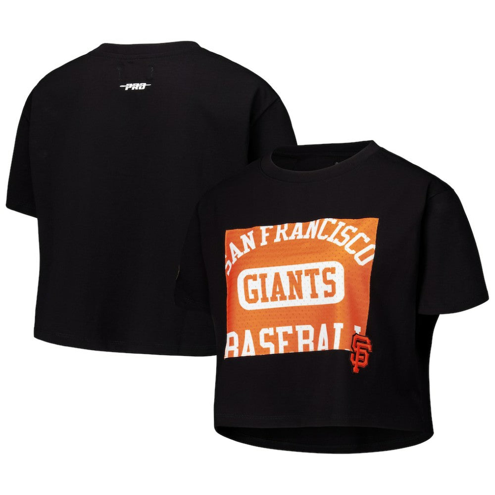 San Francisco Giants Pro Standard Women's Made To Play Boxy Cropped T-Shirt - Black - MLB Online