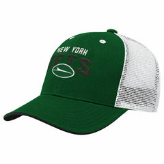 New York Jets Youth Core Lockup Trucker Adjustable Hat Green
