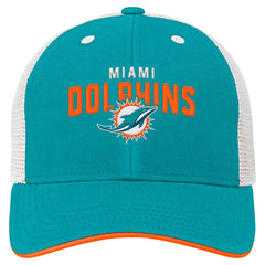 Miami Dolphins Preschool Core Lockup Trucker Adjustable hat Aqua