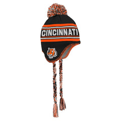 Cincinnati Bengals Preschool Jacquard Tassel Knit Hat with Pom Black