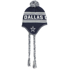 Dallas Cowboys Youth Jacquard Tassel Knit Hat with Pom Navy