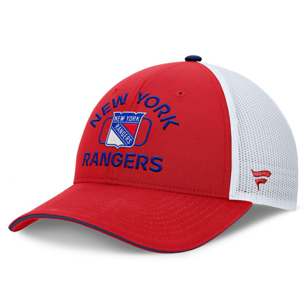 New York Rangers Fanatics Authentic Pro Rink Trucker Hat - Red/White - NHL 200897639