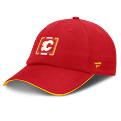 Calgary Flames Fanatics Authentic Pro Ripstop Adjustable Hat - Red/Gold - NHL 200897693