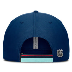 Seattle Kraken Fanatics Authentic Pro Ripstop Adjustable Hat - Deep Sea Blue/Light Blue - NHL 200897718