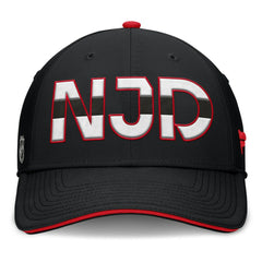 New Jersey Devils Fanatics Authentic Pro Rink Team Code Flex Hat - Black/Red - NHL 200897751
