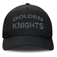 Vegas Golden Knights Fanatics Authentic Pro Road Stack Text A-Frame Adjustable Hat - Black - NHL 200897824