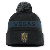 Vegas Golden Knights Fanatics Women's Authentic Pro Rink Cuffed Knit Hat with Pom - Black/ - NHL 200897940