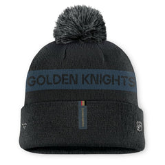 Vegas Golden Knights Fanatics Women's Authentic Pro Rink Cuffed Knit Hat with Pom - Black/ - NHL 200897940