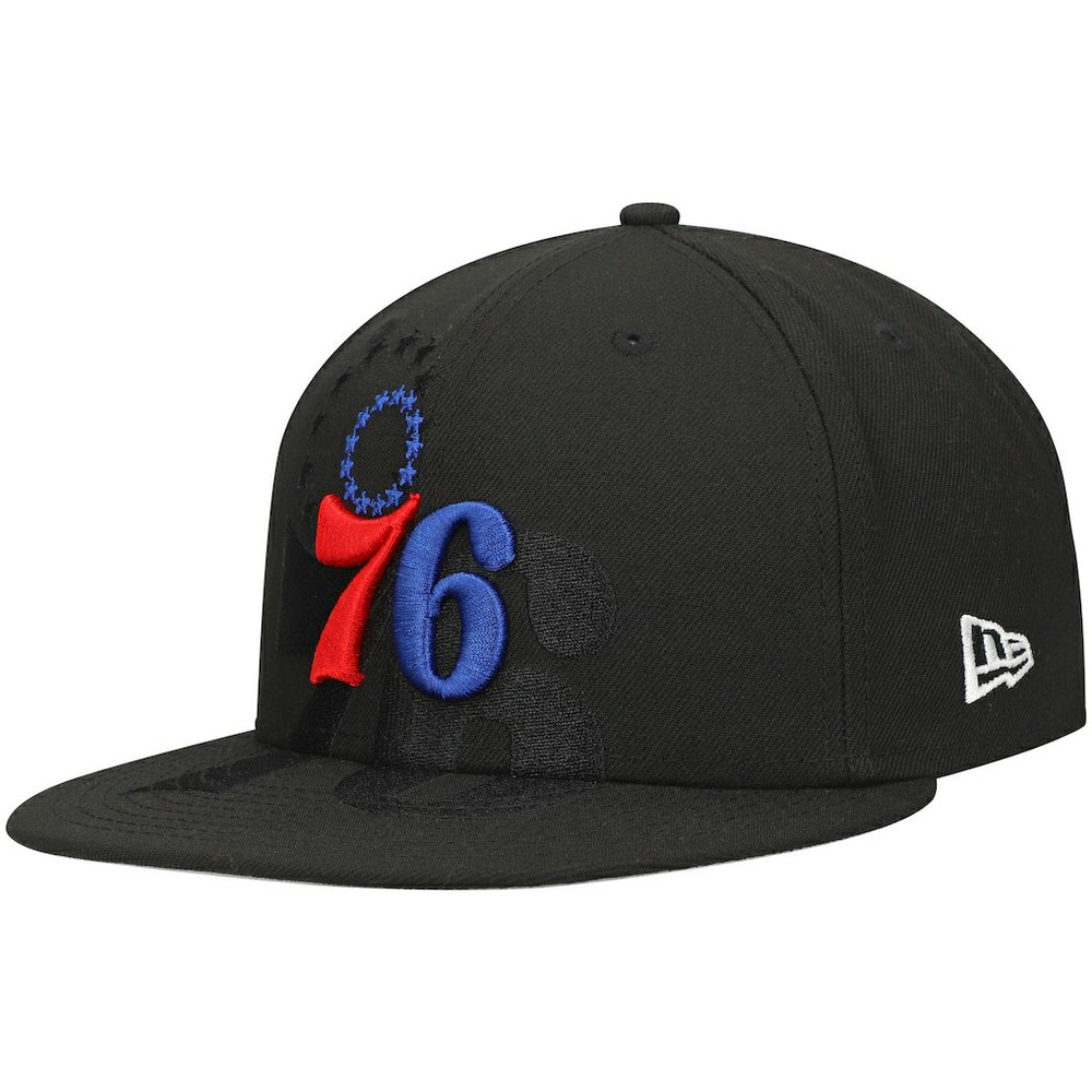 Philadelphia 76ers Blackout Shadow Logo 59FIFTY Fitted Hat Black | New Era online