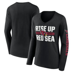 Fanatics Arizona Cardinals Hometown Sweep Long Sleeve V-Neck T-Shirt Black