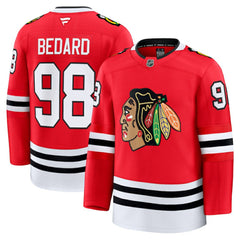 Connor Bedard Chicago Blackhawks Fanatics Home Premium Jersey - Red - NHL 200899062