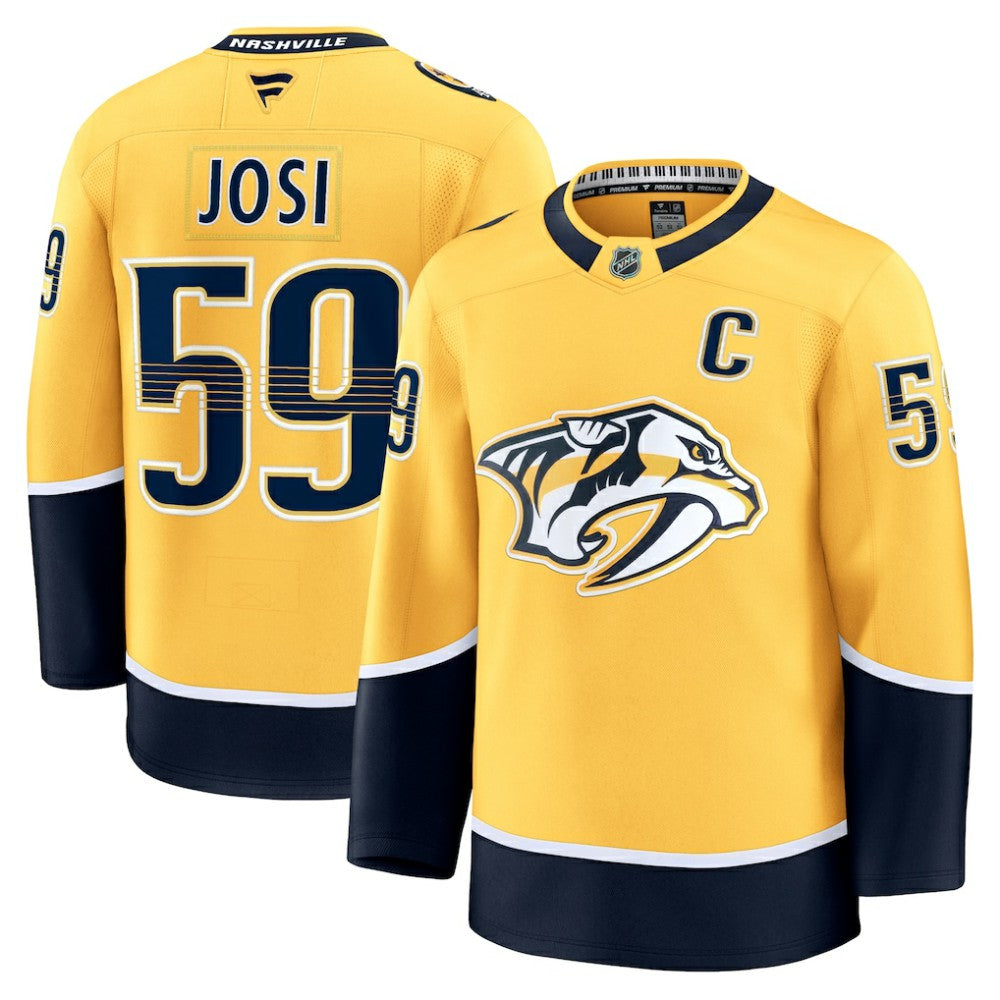 Roman Josi Nashville Predators Fanatics Home Premium Jersey - Yellow - NHL 200899143