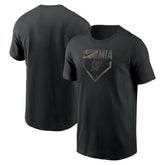 Miami Marlins Nike Camo T-Shirt - Black - Nike Lifestyle
