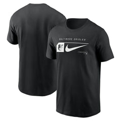 Baltimore Orioles Nike Fashion Graphic Swoosh T-Shirt - Black - Nike Discount