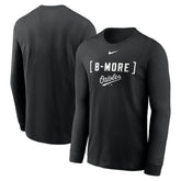 Baltimore Orioles Nike Local Nickname Long Sleeve T-Shirt - Black - Nike Online
