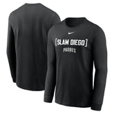 San Diego Padres Nike Local Nickname Long Sleeve T-Shirt - Black - Nike Discount